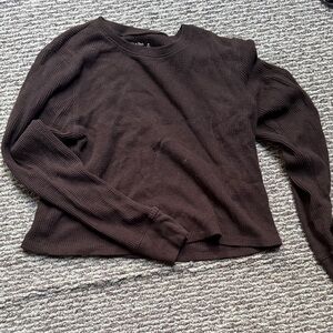 Abercrombie & Fitch Dark Brown Long Sleeve Top